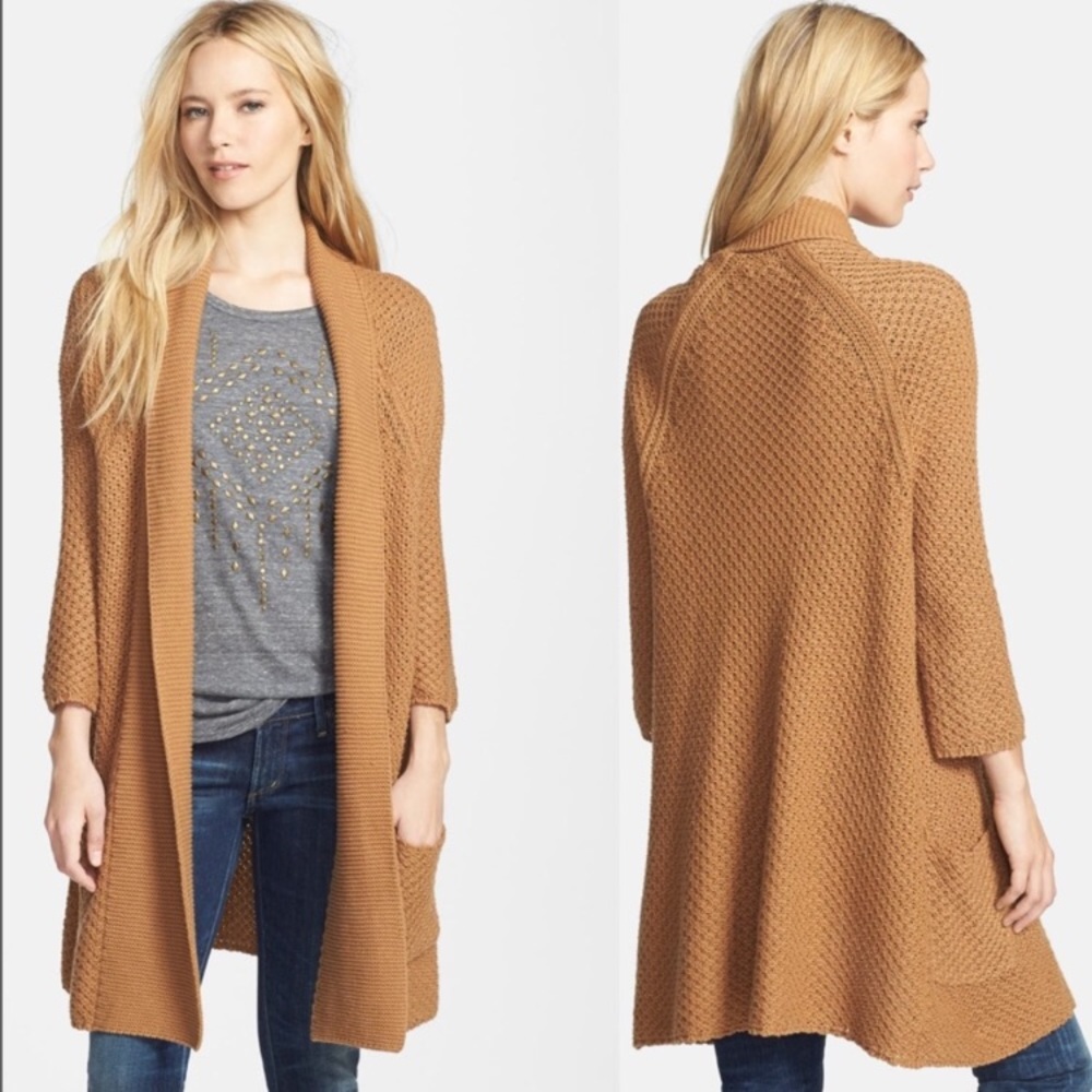 LUCKY BRAND Willow Open Long Cardigan Sweater XS